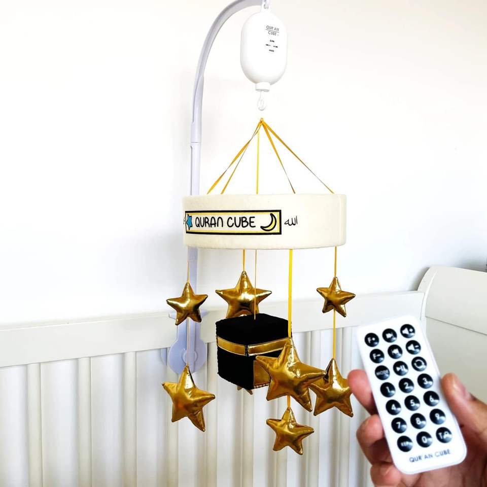Quran Speaker Baby Mobile – Premium Gold